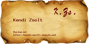 Kendi Zsolt névjegykártya